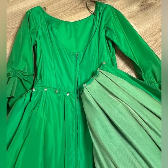 Vintage Green Dinner Dress size 0 - Picture 7 of 14